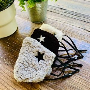 Winter Face Masks - 3 Pack - Sherpa Cozy with Star - Gifts for him/her.